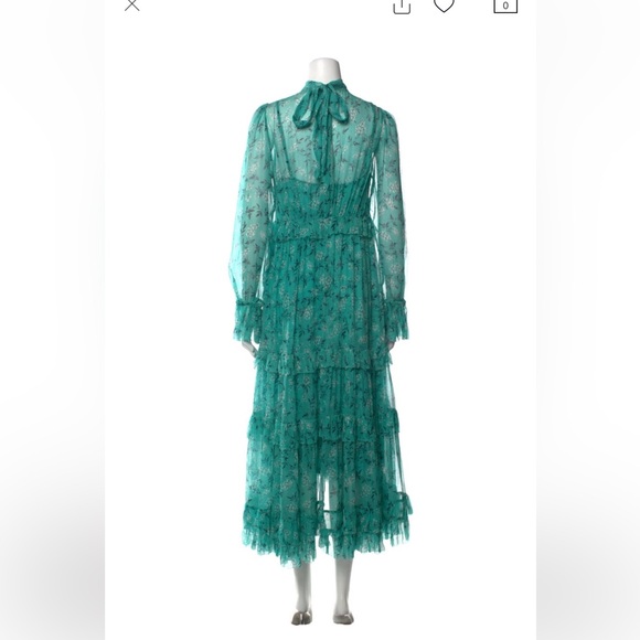 Zimmerman green silk dress with matching slip. Size m/2/6/8 - Picture 3 of 6